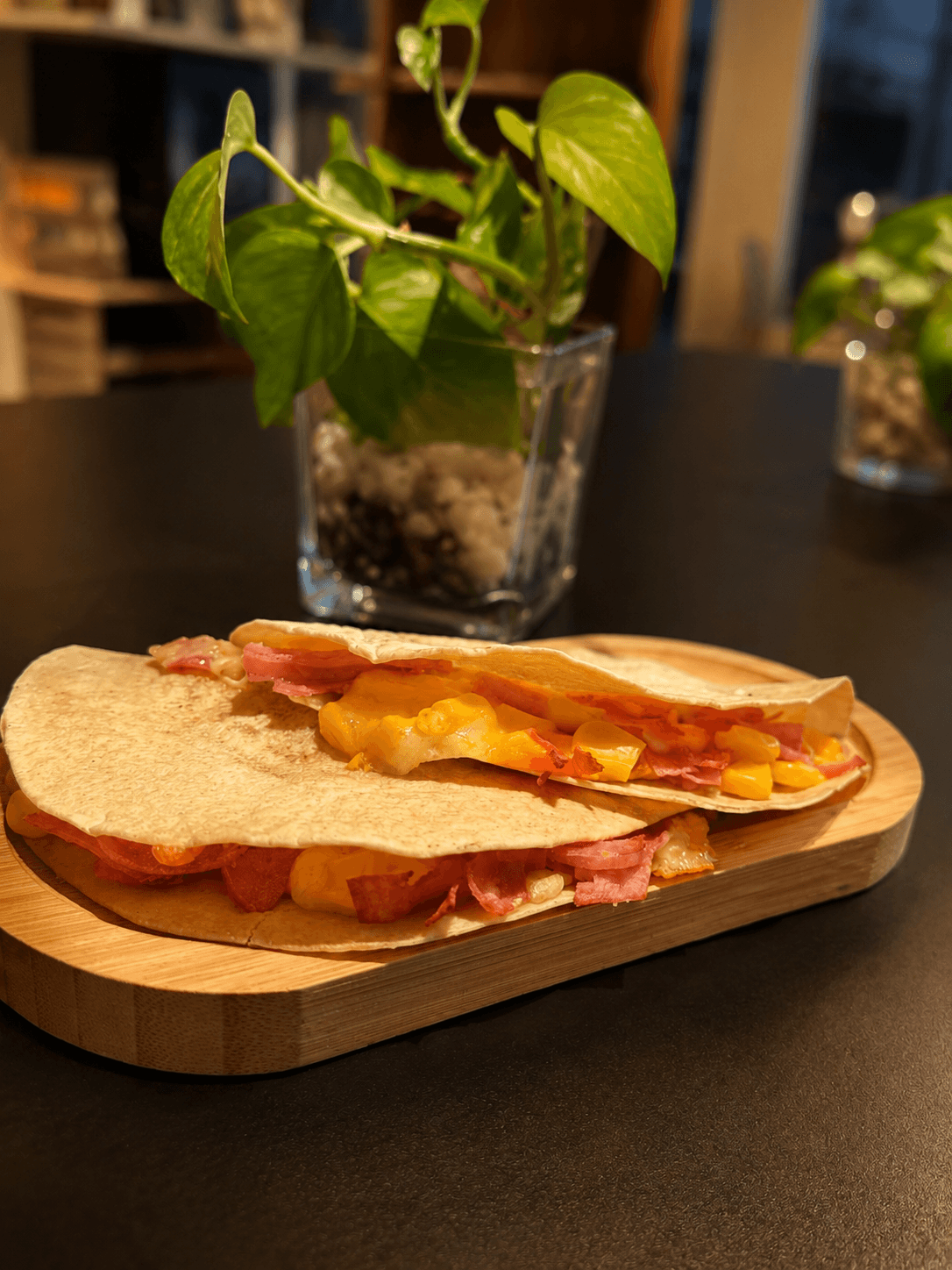 Quesadillas jamon , choclo y queso